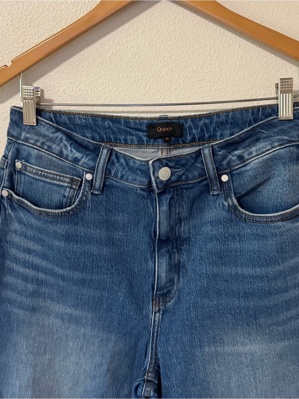 Quince Bella Stretch Barrel Jeans Atlantic Blue Stretch Organic Cotton 2025-31 - Picture 4 of 9